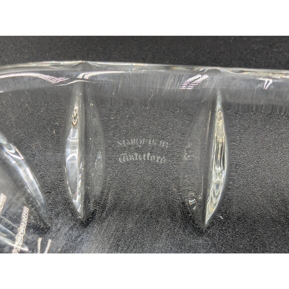 Marquis Waterford Crystal Christmas Tree Serving Tray Dish Vtg 1992 RARE EUC - Picture 5 of 7